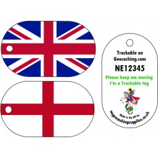 St George's Day Photo Trackable Flag Tags